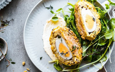 GARLIC POLENTA SCOTCH EGGS