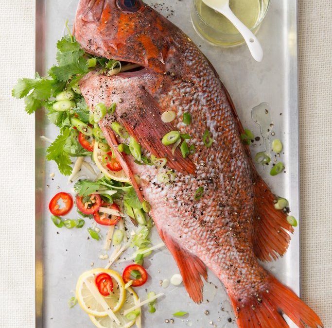 Whole Fish with Citrus, Herbs & Ginger