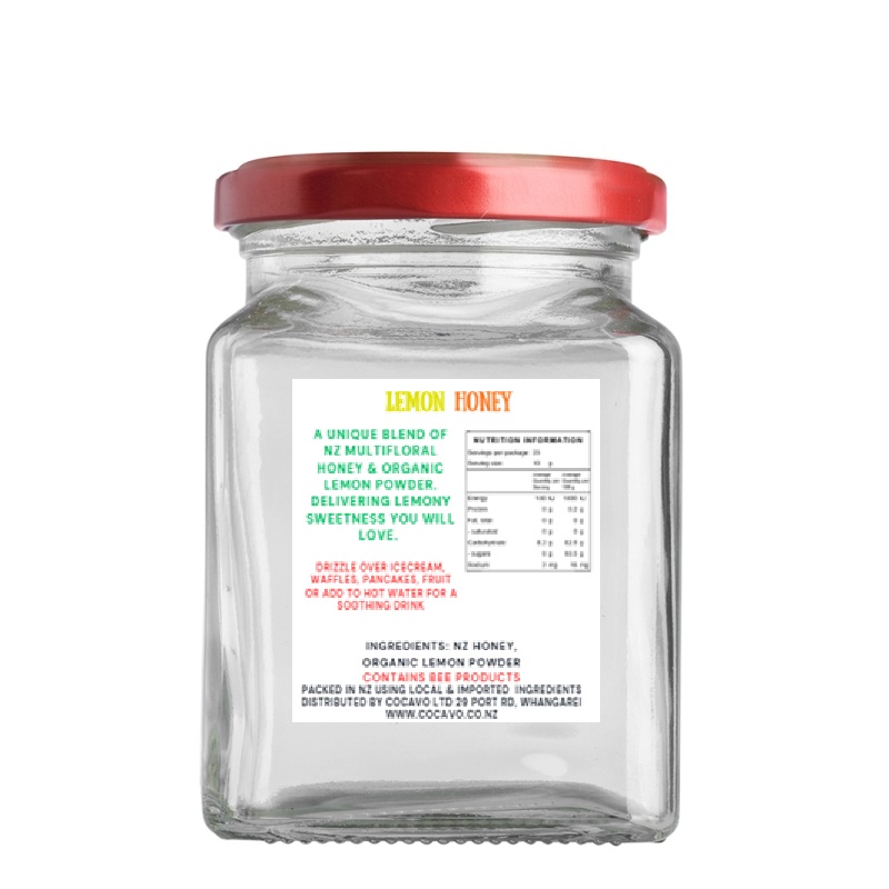 lemon honey jar back